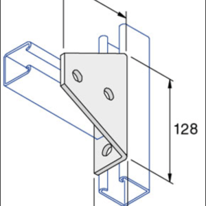 Unistrut P1727 90Deg Bracket 5 Hole
