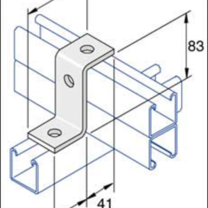 Unistrut P1453 Z Shaped Bracket
