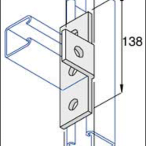 Unistrut P1033 90Deg Bracket 4 Hole