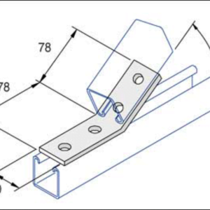 Unistrut P1074 45Deg Bracket 4 Hole