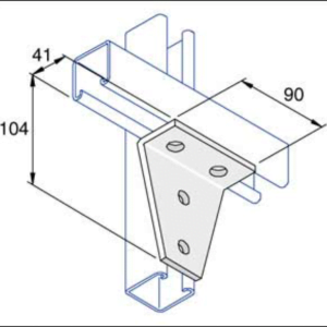 Unistrut P1359 90Deg Bracket 4 Hole