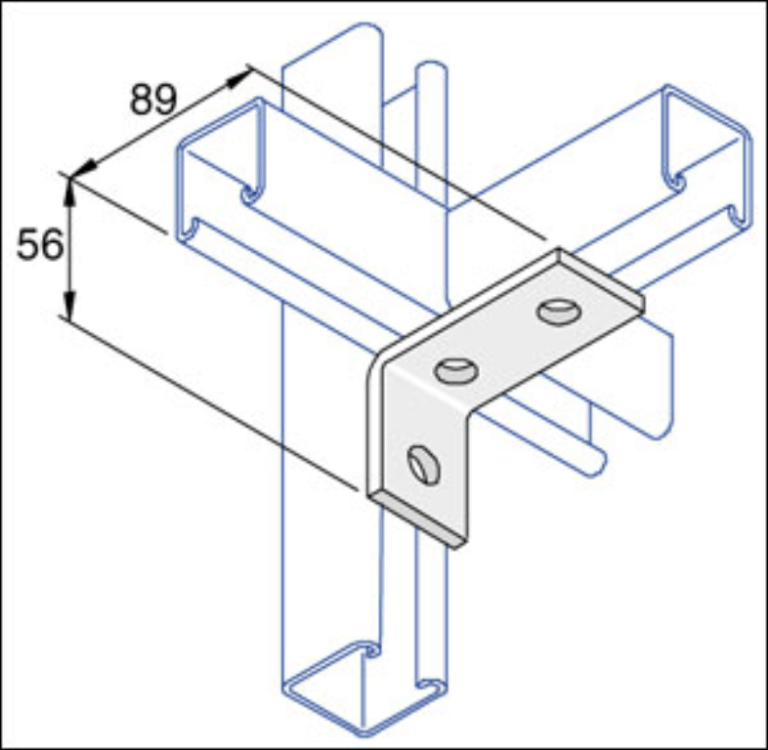 Unistrut P1458 90Deg Bracket 3 Hole | Web Ltd