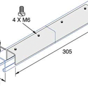 Unistrut P1218 Internal Splice 41x41mm