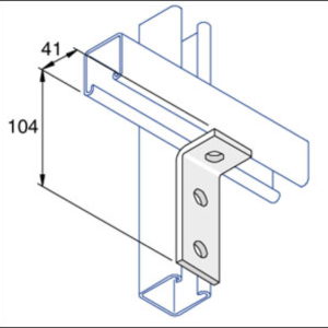 Unistrut P1326 90Deg Bracket 3 Hole
