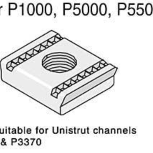 Unistrut Channel Nut No Spring M16 BZP